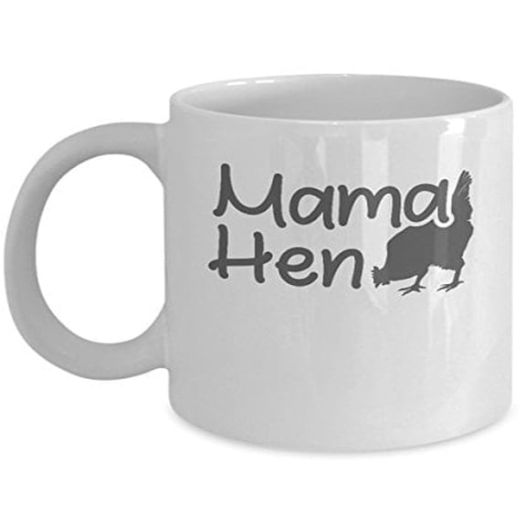Farmers Wife 11 oz Coffee Mug - Mama Hen White Ceramic Gift