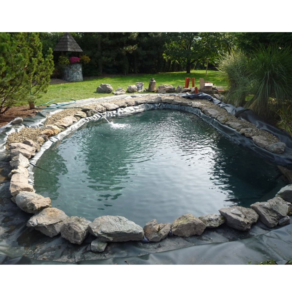 Multi Size Fish Pond Liner Heavy Duty HDPE Pool Waterproof Reinforced Landscape 