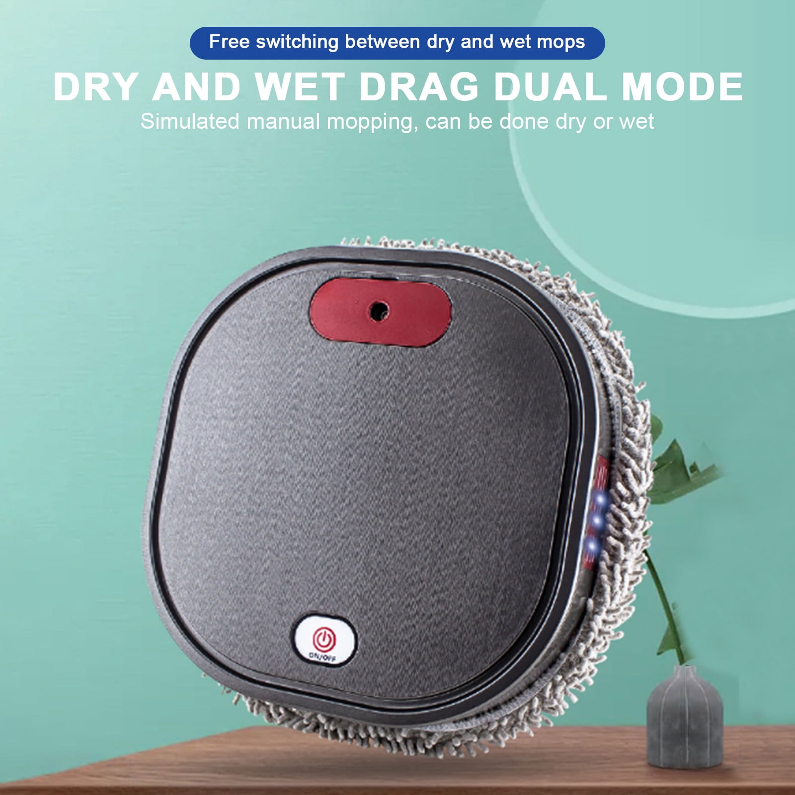 Robot Vacuum Cleaner, Automatic Sweeper with Mopping, 90Min Runtime, for Hard Floors, Pet Hair, Under Furniture Cleaning, Self-Charging, Quiet, Ideal Home Appliance Gift