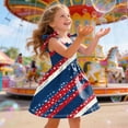thumbnail image 6 of CAUYDY 1T 2T 3T Baby Toddler Girls' Independence Day Patriotic Dress 4T 5T 6T Kids Girl Sleeveless American Flag Star Stripe Print A Line Dresses (Sizes 5-6 Years,Hot Pink), 6 of 6