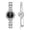Silver, variant on SDOHIG Business Casual Quartz Watch with Matching Bracelet Set, Rose Gold Case White Dial Ladies Gift, Elegant Everyday Accessory for Office or Outing