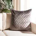 thumbnail image 2 of Safavieh Deana Solid Decorative Pillow, 18" x 18", Dark Grey, 2 of 5