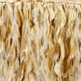 thumbnail image 3 of Efavormart 21ft Enchanting Curly Willow Taffeta Table Skirt for Kitchen Dining Catering Wedding Birthday Party Events - Champagne, 3 of 6