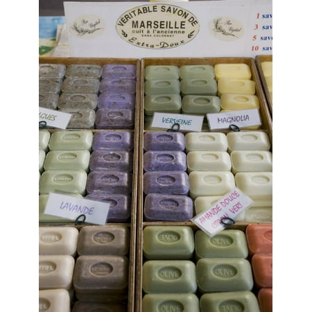 Soap for Sale in Market, Antibes, Alpes Maritimes, Provence, Cote d'Azur, French Riviera, France Print Wall Art By Angelo
