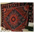 thumbnail image 4 of Tapiz de pared indio con pintura de colores hippies psicodélicos de gran tamaño, tapiz para decoración del hogar, manta para colgar en la pared, mantel de algodón para yoga, 130 × 150 cm,, 4 of 6