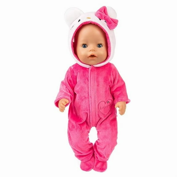 AmaMary Hooded Bodysuit Cotton Outfit for 18 inch Reborn Dolls - Child Gift