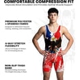 thumbnail image 2 of Exxact Sports Sublimated Men's Wrestling Singlet, High-Performance Powerlifting Singlet, Wrestling Singlets for Men (AM, Brushy USA), 2 of 7