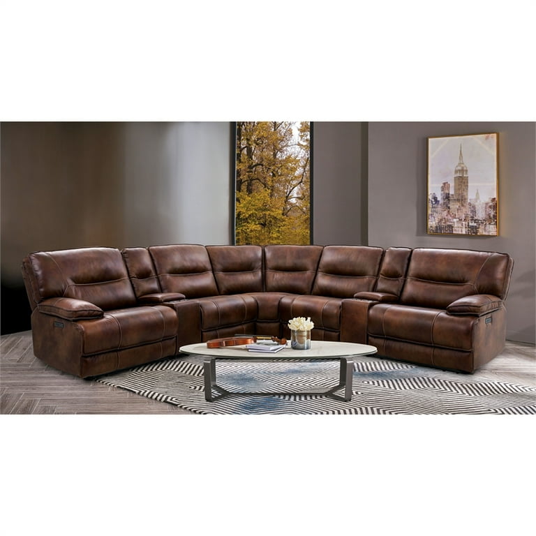 Brown Leather Sectional Sofas With Recliners Matttroy