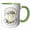 Green/White, variant on 3drose, Colorful Floral Wreath Happy 100th Birthday, 11oz Magic Transforming Mug