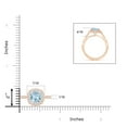 thumbnail image 3 of ANGARA Natural Cushion 1.4 ct Aquamarine Ring with Floral Halo in 14K Rose Gold for Women (Size-7mm) | March Birthstone, Birthday, Anniversary, Jewelry Gift for Women | Natural Aquamarine Ring, 3 of 7