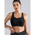 thumbnail image 2 of Deyllo Women's High Impact Sports Bras Plus Size Non-Padded Seamless No Wire Exercise Running Bra,Black 36DDD, 2 of 9