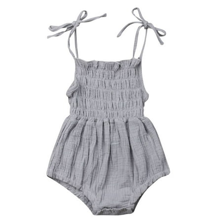 

One Opening Newborn Kid Baby Girl Bodysuit Romper Jumpsuit Outfit Summer Clothes