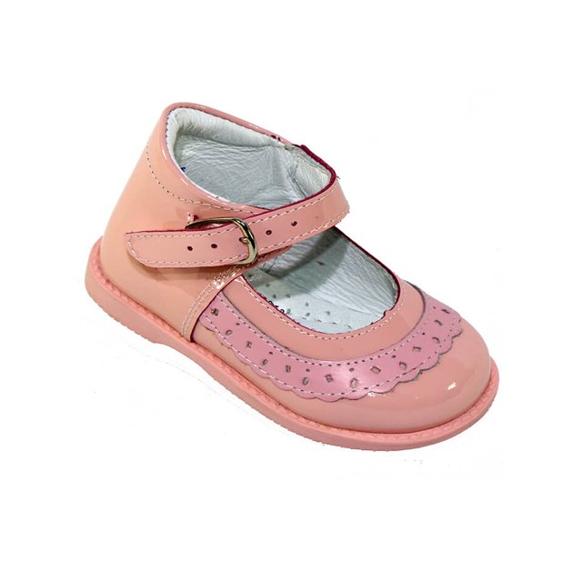 ZAPATOS CASUALES VESTIR KINDER NIÑA ROSA CHAROL 1944 LEON 1944p