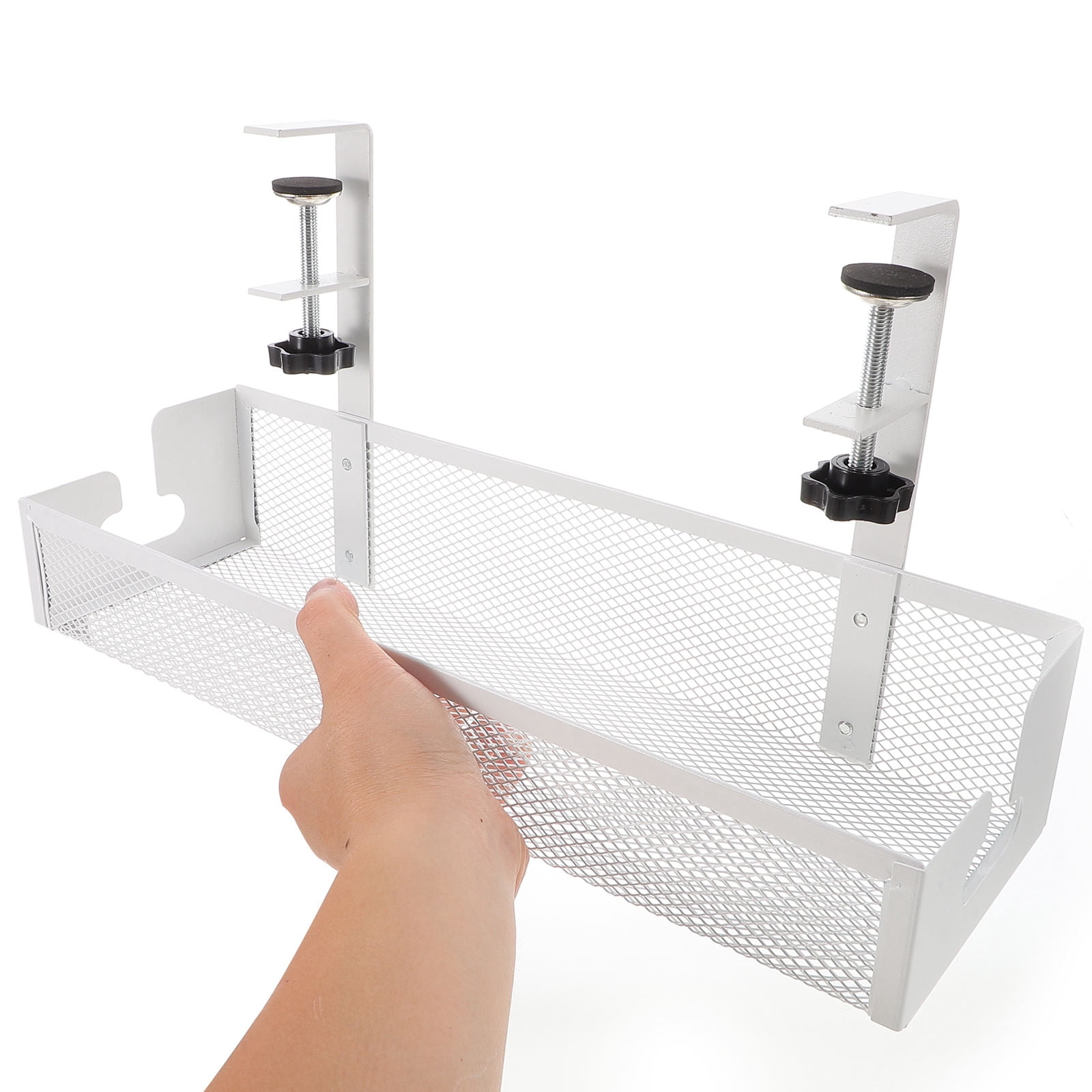 MLINS Under Desk Cable Organizer Metal Cord Management Rack Cord Managing Bracket Under Desk Cable Tray Cable Management Holder