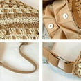 thumbnail image 6 of Straw Beach Bag for Women Summer Woven Beach Tote Bag Shoulder Handbags Boho Bag, (Beige) 14.96x10.63", 6 of 8