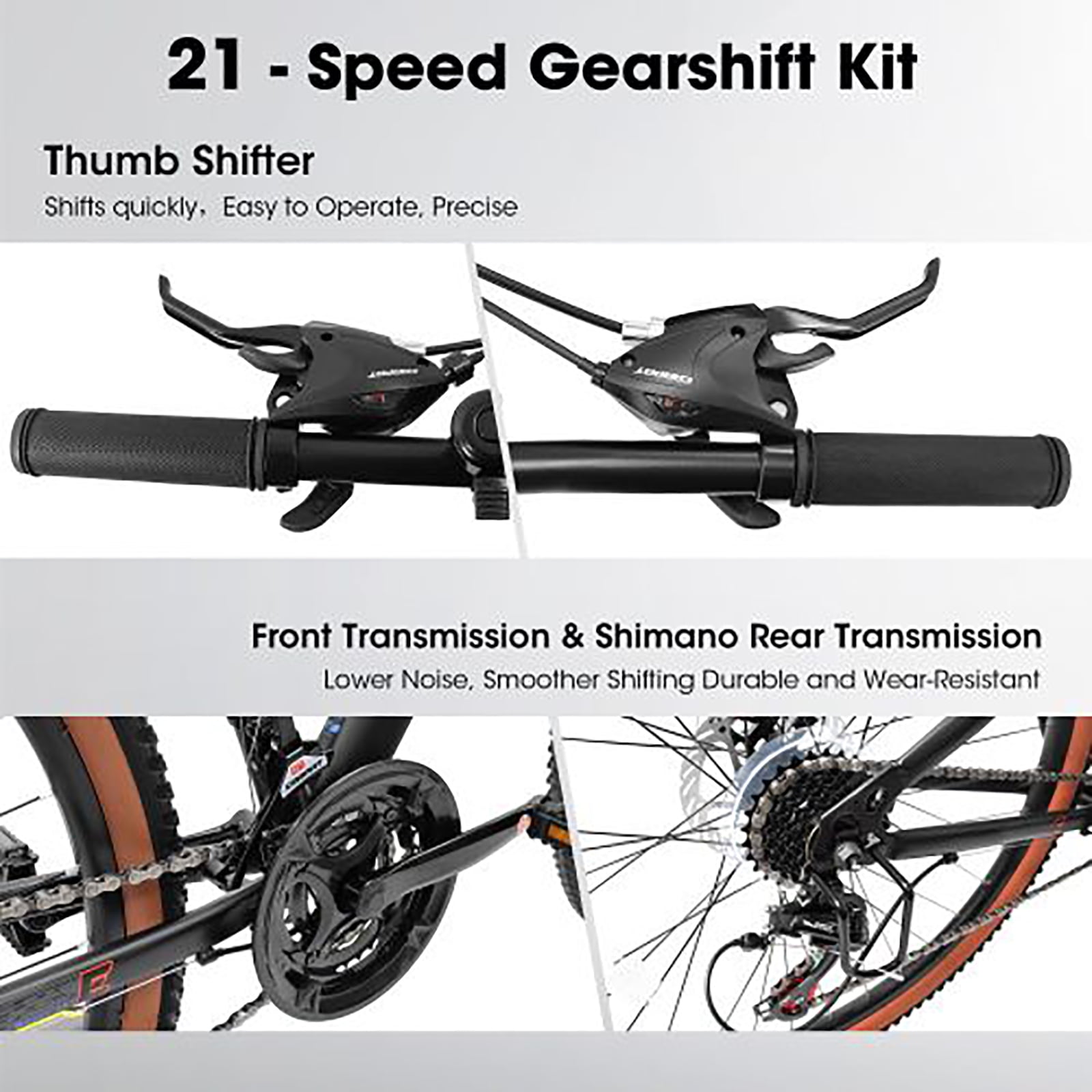 27.5 inch Mountain Bike for Adults, 21 Speed, Disc Brakes, High Carbon Steel Frame, Mountain Bike for Adlut Commuting and Outdoor Exploration, Black