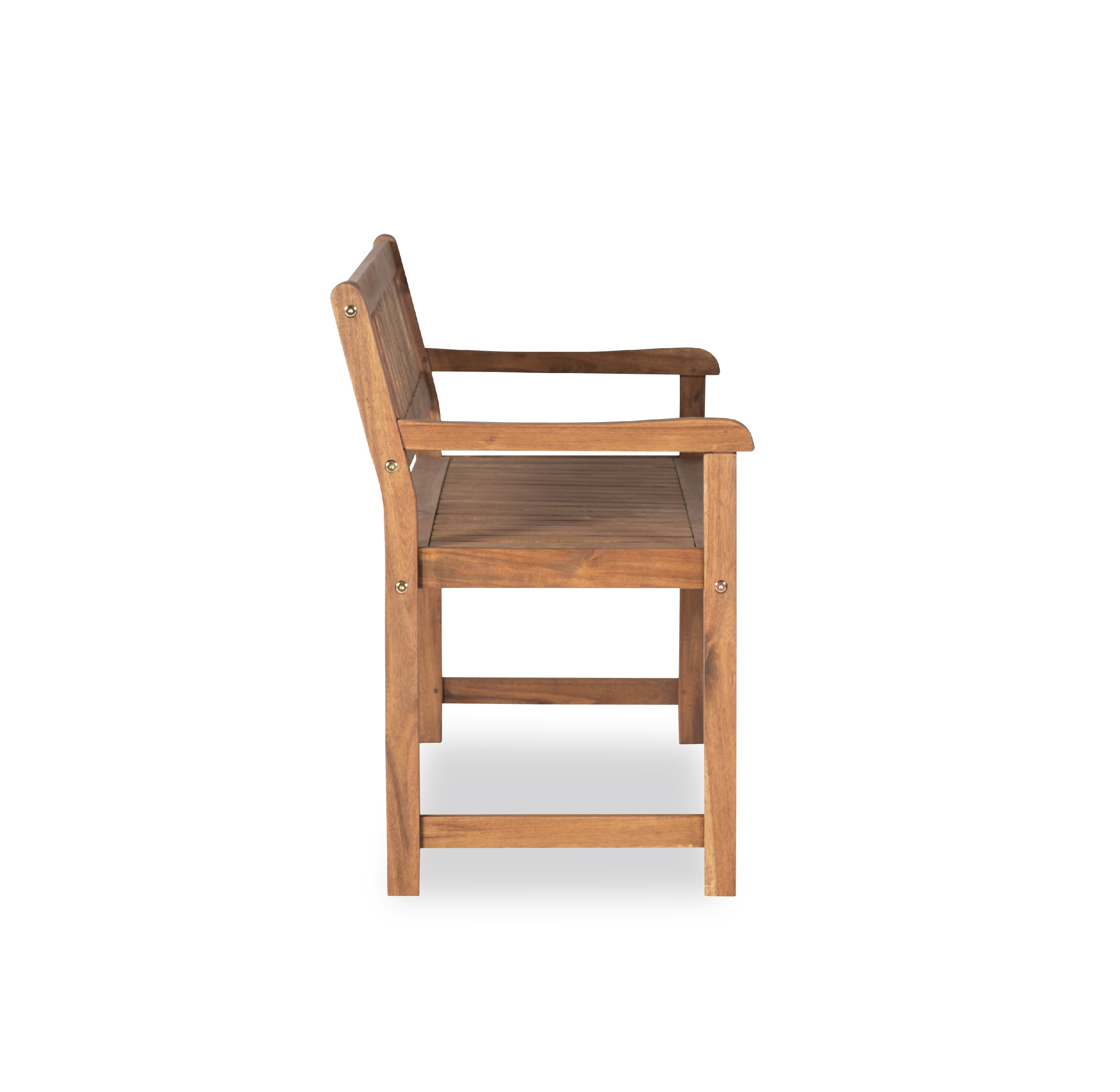 Linon Crosscreek Mid-Back Acacia Outdoor Bench, Acorn