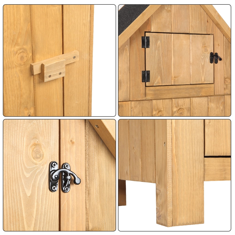Zimtown Fir Wood Garden Storage Shed, 70.47" x 30.31" x 21.38", Natural