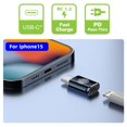 thumbnail image 2 of FVH USB-C Type C Male to 8P Female 27W Power 480Mbps Data Adapter Compatible with iPhone 15 & Android & Tablet, 2 of 6
