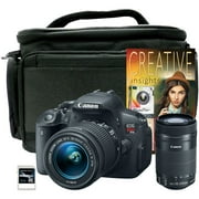 EOS Rebel T5i Camera with 18 55mm and 55 250mm Lens DSLR Carry Bag 8GB SDHC Card and Creative Insights