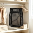 thumbnail image 4 of Hanging Mesh Storage Bag with Metal Hook and Zipper, Breathable Mesh Clothes Pin Peg Bag, Multi‑Purpose Hanging Organization for Laundry Balcony Home Apartment Camping and Travel, 4 of 5