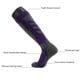 thumbnail image 3 of Calcetines de esquí 2 pares, calcetines térmicos hasta la rodilla para snowboard, senderismo, clima frío, nieve, caza, 3 of 6