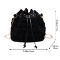 thumbnail image 3 of Jiibva Drawstring Bucket Bag Fashion Bucket Bags for Women, Drawstring Shoulder Bags, Crossbody Bag Elegant Tote Bag with Chain for Date, 3 of 7