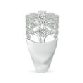 thumbnail image 3 of ANGARA Natural Diamond Broad Filigree Anniversary Ring in 14K White Gold for Women (Size-2.6mm| Color-I-J| Clarity-I1-I2) | Anniversary, Jewelry Gift for Women | Natural Diamond Ring, 3 of 8