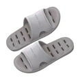 thumbnail image 4 of XUNKUSGA Shower Slippers Classic Soild Color Non-Slip Slippers Lightweight Breathable Soft Sole Cloud Slides Comfortable Drainage Sole House Slippers for Men 5.5-10.5 Gray, 4 of 6