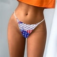 thumbnail image 2 of Aayomet Strings pour Femmes T-Back sous-Vêtements Confort Doux Taille Basse (Bleu, TG), 2 of 3