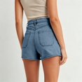 thumbnail image 4 of DHFJKG Womens Jeans Shorts Summer Mid Rise Stretch Flat Front Denim Shorts With Front Pockets Casual Soft Bottoms, 4 of 5