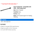 thumbnail image 2 of Inner Tie Rod End - Compatible with 2000 - 2003 Dodge Neon 2001 2002, 2 of 2