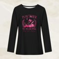 thumbnail image 4 of Pisexur Hauts à Ruban pour Femmes Mode Manches Longues Col Rond Chandails en Molleton Décontractés Sensibilisation au Cancer du Sein Pull Tops Chandails en Molleton Graphiques Inspirants T-Shirts Tops d'Automne pour Femmes, 4 of 5