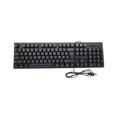 thumbnail image 1 of 108 Keys Waterproof Multiple Languages Ergonomic USB Wired Keyboard for PC Laptop - Black C, 1 of 5