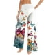 thumbnail image 3 of WILLBEST Pantalones Casuales Ligeros y Largos Tipo Harén para Mujer, Estilo Bohemio, para Playa, Holgados, de Verano, con Bolsillos y Pierna Recta. Extra Grande, 3 of 4