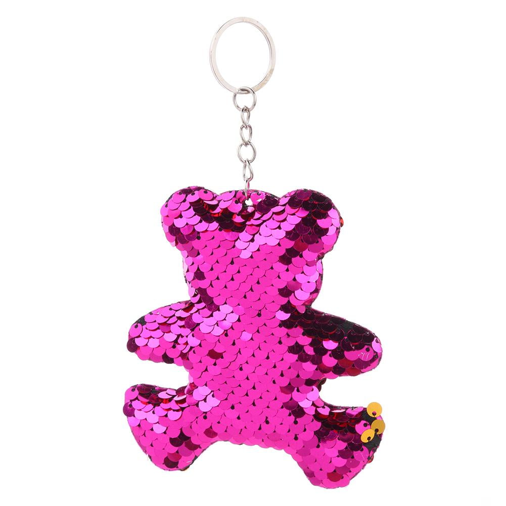 Flamingo Keychain Glitter Sequins Key Chain Gifts Car Bag Accessories Key Ring 