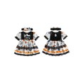 thumbnail image 2 of RUINIXCW Baby Girl Halloween Dress Pumpkin Skull Print Short Sleeves Dress Headband, 2 of 8