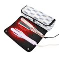 thumbnail image 3 of Hair Tool Organizer Bag with Heat Resistant Mat Removable Travel Storage Case for Hot Air Brushes Curling Irons Cartoon Turtle Pattern, 3 of 8