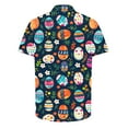 thumbnail image 4 of Awdenio Hawaiian Shirt for Men New Arrival Valentine Easter Top V Neck Printed Shrits with Pockets, 4 of 5
