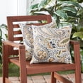 thumbnail image 2 of Greendale Home Fashions 17'' x 17'' Reversible Outdoor Throw Pillow, Set of 2, Arctic Paisley, 2 of 5