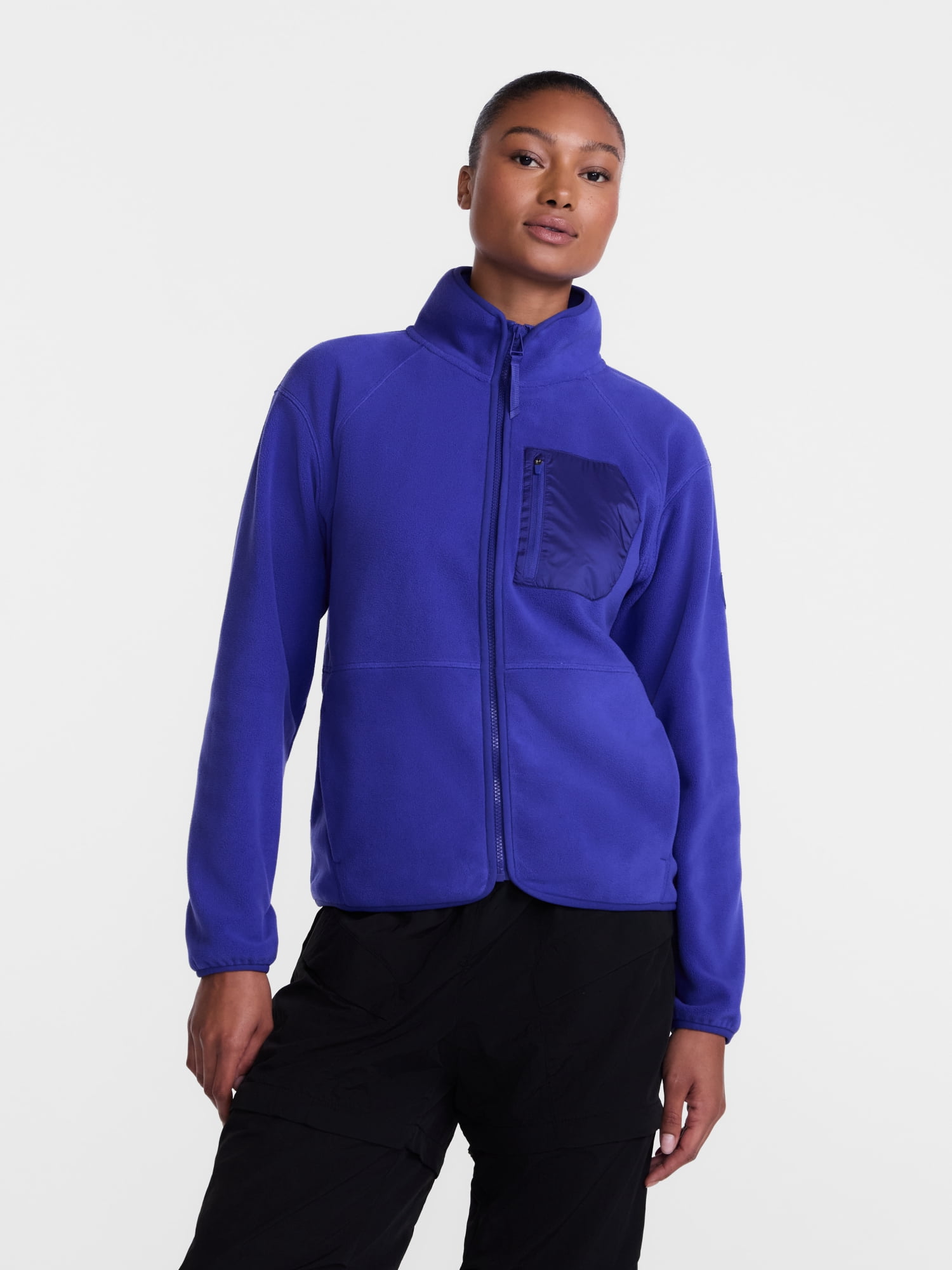 Ozark Trail Women's and Women's Plus Fleece Zip Up Jacket, Sizes XS-3X