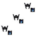 thumbnail image 2 of yingyy Metal Car Phone Holder Stand With Rhinestone Decor For Exquisite Craftsmanship Bracket Elegant 3Set, 2 of 6