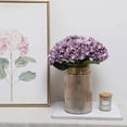 thumbnail image 3 of Flor de hortensia artificial, 5 ramos de hortensias de seda de tallo largo (púrpura) TUNC Sencillez, 3 of 5