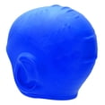 thumbnail image 3 of Gorro de natación de silicona impermeable Nikou 3D para adultos pelo largo azul oscuro, 3 of 15