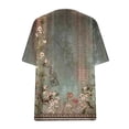 thumbnail image 5 of fartey Floral Print Shirts for Women Plus Size 2024 Summer Casual V Neck Tshirts Loose Short Sleeve Lightweight Soft Tops Tee for Jeans, 5 of 5