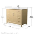 thumbnail image 4 of Janna 42" White Oak Single Vanity & White Cultured Marble Top & Nickel Trim, 4 of 5