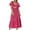 Red, variant on OSOLU Women Solid Color V-Neck Long Sleeve Puff Sleeve Dress Cute Sundress Dresses For Women 2025 Elegant Classy