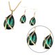 thumbnail image 4 of unbranded 1Set Necklace Earring Set Green Ear Dangle and Rhinestone Pendant for Attractive Look, 4 of 4