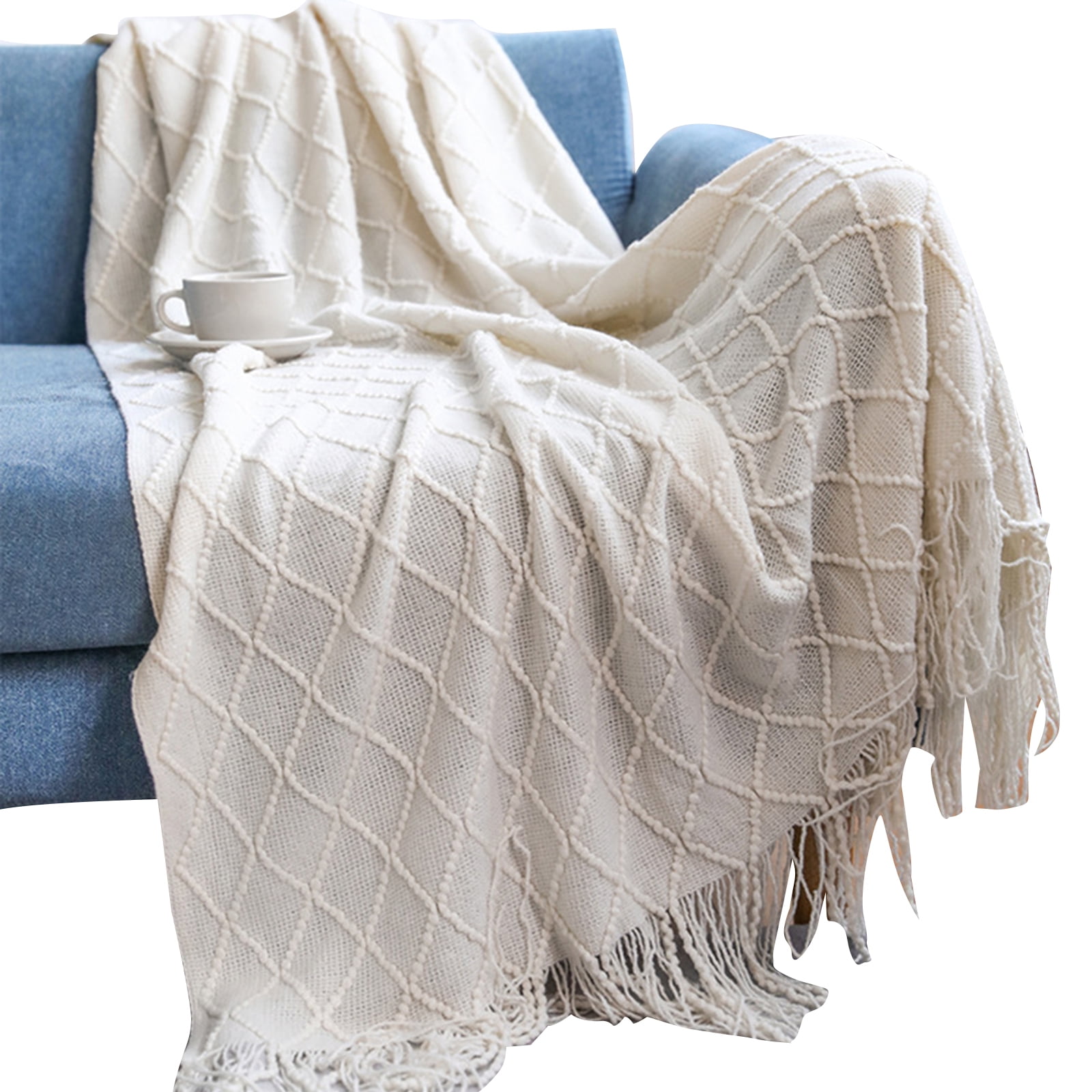 MintLimit Knitted Throw Blankets for Couch and Bed, Soft Cozy Knit
