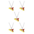 thumbnail image 3 of Transemion Gift Idea Pendant Necklace Unique Suitable For All Ages Gold Statement Steel color 5Set, 3 of 6